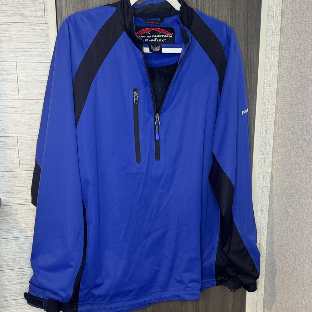 Sun Mountain Blue Rainflex Half-zip Jacket